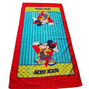 Vintage 80s/90s Mickey Mouse Towel/handtowel By Franco Beach, Resort , Travel